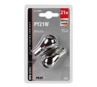 PILOT Lot De 2 Ampoules PY21W 12V Orange 21W Halogène Raccord Cromo