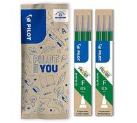 PILOT - Lot de 2 étuis de 3 recharges FriXion pour stylo effaçable. Compatibles FriXion Point et FriXion Point Clicker - Vert - Pointe Fine