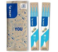 PILOT - Lot de 2 étuis de 3 recharges FriXion pour stylo effaçable. Compatibles FriXion Ball et FriXion Ball Clicker, Pointe Moyenne, Turquoise, Pointe Moyenne, 3 Unité