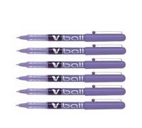 Pilot Lot De 2 Stylos Roller V Ball Vb5 Encre Liquide Pointe Métal Fine Violet