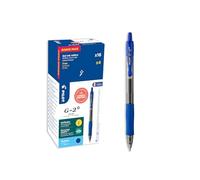 PILOT - Lot de 20 G2 Plus - Stylos Roller Encre gel Rétractables et Rechargeables - Excellent Confort d'Écriture - Fabriqué en Plastique Recyclé - Bleu - Pointe Moyenne