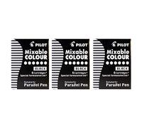 PILOT Lot de 3 Boites de 6 Cartouches d'encre pour stylo Parallel Pen Noir