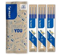 PILOT Recharges FriXion Point 0,5 mm encre gel effaçable bleue lot de 9 pour stylos FriXion Ball et Clicker, pointe fine Bleu G