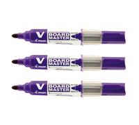 Pilot Lot De 3 Marqueurs Pour Tableau Blanc V Board Master Pointe Ogive Moyenne Violet