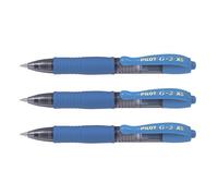 Pilot Lot De 3 Minis Stylo Roller Encre Gel G2 Xs7 Pixie Tracé 0,4 Mm (Bille 0,7mm) Turquoise
