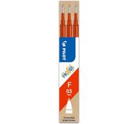 Pilot Pen 2276002 F - Mine de rechange Frixion Clicker, résistance de 0,5 mm, lot de 3, rouge