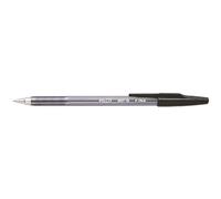 Stylo à bille rechargeable pointe fine encre Noire corps plastique cristal avec capuchon BP-SF