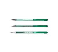 Pilot Stylo À Bille Rechargeable Pointe Fine Rétractable Encre Verte Corps Plastique Cristal Bps-Matic