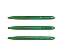 PILOT Lot de 3 Stylos à bille rétractable SUPER GRIP G, vert