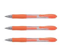 PILOT Lot de 3 Stylos à encre gel G2 07 Néon, orange néon