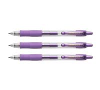 PILOT Lot de 3 Stylos bille à encre gel G2 07 Metallic Violet métallique
