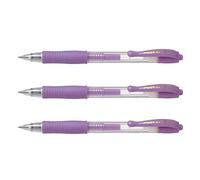 PILOT Lot de 3 Stylos bille à encre gel G2 07 Pte Moyenne Violet pastel