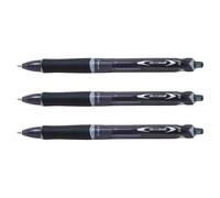 Pilot Lot De 3 Stylos Bille Acroball Begreen Pointe Fine Noir