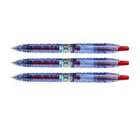 PILOT Lot de 3 Stylos Bille Encre Gel B2P Pointe moyenne Rouge
