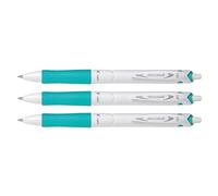 PILOT Lot de 3 Stylos bille rétractable Grip ACROBALL PURE WHITE 1.0 Trait 0,4 mm Vert