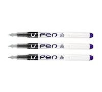 Pilot Pen - Stylo-plume 11123 V, pointe moyenne, jetable, régulateur débit, encre liquide visible