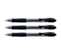 PILOT Lot de 3 Stylos roller à encre gel G-2 pointe large 1mm noir