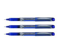 Pilot Lot De 3 Stylos Roller À Encre Hi-Tecpoint V7 Grip Pointe Moyenne Bleu