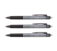 Pilot FriXion Clicker Stylo roller rétractable encre gel effaçable pointe fine 0,5 mm noir