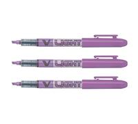 PILOT Lot de 3 Surligneurs Pilot V-Light Violet