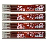 Pilot Lot de 4 boîtes de 3 mines de rechange pour stylo roller FriXion Ball marron