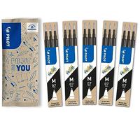 PILOT - Lot de 5 étuis de 3 recharges FriXion pour stylo effaçable. Compatibles FriXion Ball et FriXion Ball Clicker - Noir - Pointe Moyenne