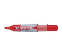 Pilot Lot De 5 Marqueurs Rechargeable V Board Master Begreen Pte Biseauté Moyenne Rouge