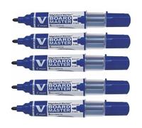 Pilot Lot De 5 Marqueurs Rechargeable Vboard Master Begreen Pointe Conique Fine Bleu