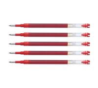 Pilot Lot De 5 Recharges Pour Stylo Roller V-Ball Rt Pointe 0,7 Mm Rouge