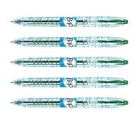 PILOT Lot de 5 Stylos bille encre gel B2P Begreen pointe fine vert