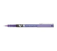Pilot Lot De 5 Stylos Roller Hi-Tecpoint V5 Encre Liquide Pte Fine Violet