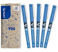 PILOT - Pack of 5 V5 - Liquid ink roller pen - Fine