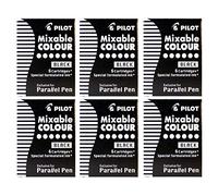 PILOT Lot de 6 Boites de 6 Cartouches d'encre pour stylo Parallel Pen Noir
