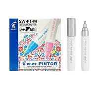 Pilot Lot De 6 Marqueurs À Pigment Pintor, Medium, Argent