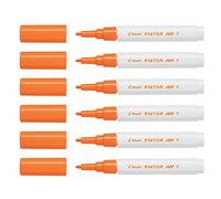 PILOT Lot de 6 Marqueurs à Pigment PINTOR Pointe Fine Orange