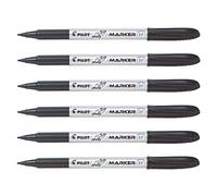 PILOT Lot de 6 Marqueurs CD-DVD Begreen Pointe Moyenne Noir