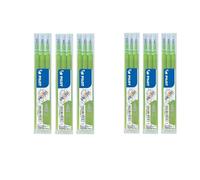 Pilot Frixion Ball Set de 3 Recharges pour Roller Encre Gel Thermosensible Pointe Moyenne Citron Vert
