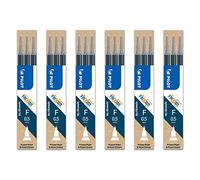 PILOT Lot de 6 Recharges par 3 pour Roller FRIXION POINT BLS-FRP5 Pointe Fine bleu noir