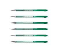 Pilot Lot De 6 Stylos À Bille Rétractable Bps-Matic Pointe Fine Vert