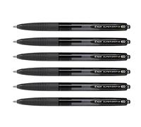 PILOT Lot de 6 Stylos à bille rétractable SUPER GRIP G Pointe Extra Large Noir