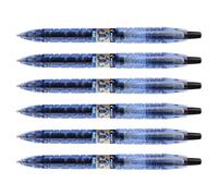 Pilot Lot De 6 Stylos Bille À Encre Gel B2p Pte Fine 0,5 Mm Tracé 0,3 Mm Noir