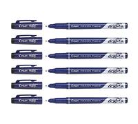 PILOT Lot de 6 Stylos feutre Fineliner FRIXION Effaçable Noir