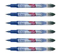 Pilot Lot De 6 Stylos Pour Marquage Textile Laundry-Tec Pointe Aiguille Noir