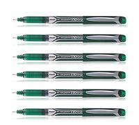 PILOT Lot de 6 Stylos roller Hi-Tec V10 grip pointe aiguille vert