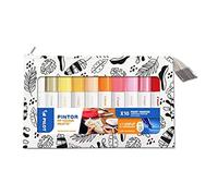 PILOT - Malette de 10 Pintor - Marqueurs Peinture Multi-Surfaces à Base d’Eau, Séchage Rapide - Textile, Verre, Bois, Pierre, DIY - 10 couleurs chaudes - Pointe Moyenne