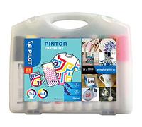 PILOT Marqueurs Pintor kit de 11 pièces couleurs assorties pointes fines et moyennes encre à base d’eau multi-surfaces Couleurs assorties G