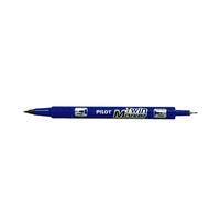 Pilot Marqueur permanent Twin Marker Begreen – 2 pointes 0,3 mm et 0,5 mm – Bleu