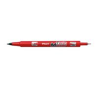 Pilot Marqueur permanent Twin Marker Begreen 2 pointes 0,3 mm - 0,5 mm - Rouge