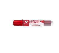 Pilot Marqueur effaçable V-Board Master Rechargeable Begreen Pointe biseautée Moyenne Rouge