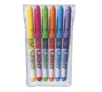 Pilot Pen Surligneurs de poche V-Light - Pointe biseautée - Pochette de 6 assortis